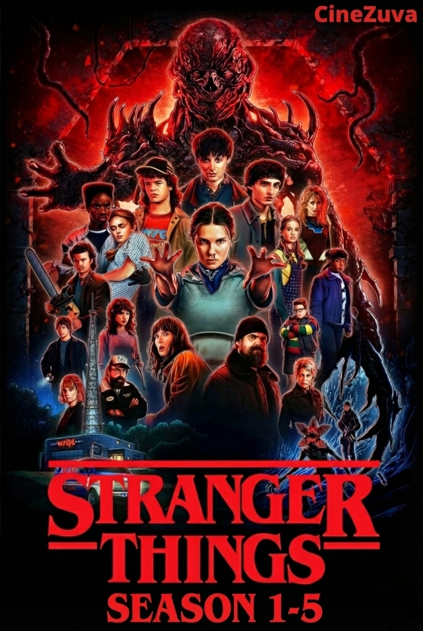 Stranger Things season 1 to 5 (2025) (Hindi + English) Dual Audio Completed Web Series Poster